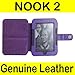 Mochie Barnes Noble Nook 2 2nd Edition Generation Simple Touch Genuine Leather Case Cover Purple