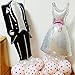 HAIOPS Bride Groom Dress Foil Helium Balloon Marriage Decoration Balloon for Romantic Wedding Party Balloon