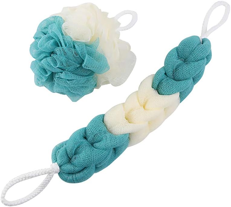 Omenluck 2Pcs Bath Shower Sponge Ball Adult Exfoliating Loofah Back Scrubber