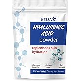 ESUNM Hyaluronic Acid Powder for Skin Care,Low Molecular Weight, Cosmetics Grade | Skin Hydration and Moisture Support Supplements,Water Soluble Moisturizing Ingredient for DIY Facial Serum 3.52 oz