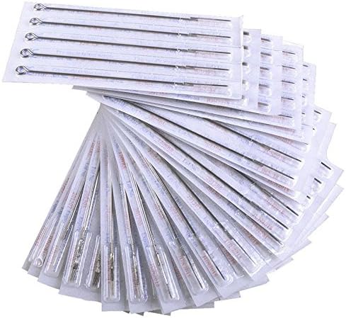 200PCS Sterile Tattoo Needles Kit Steel Round Liner Shader Varied Sizes Supplies …