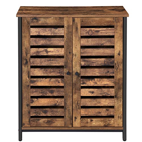 VASAGLE Stehschrank, Aufbewahrungsschrank, Schrank, Akzent-Beistellschrank, Sideboard mit Lamellentüren, multifunktional… – Bild 7