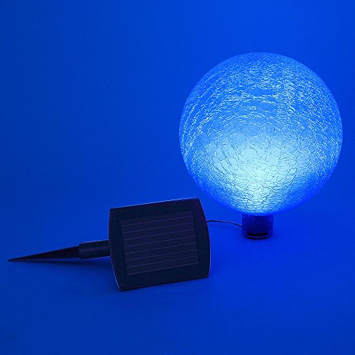 Achla Designs Celestial Orb Solar 10-Inch Gazing Globe Ball, Blue Lapis