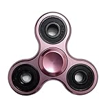 WUXIAN Hand Spinner Fidget Toy, EDC Spinner, Aluminum material, High Speed 3-5 Min, Perfect Stress Reducer and Killing time EDC ADHD Focus Fidget Spinner Toy for Kids & Adults (Rose Gold)