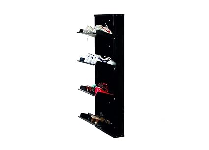 Orril 21 Powder Coated Shoe Rack Made of Steel with 4 Door(Brown)