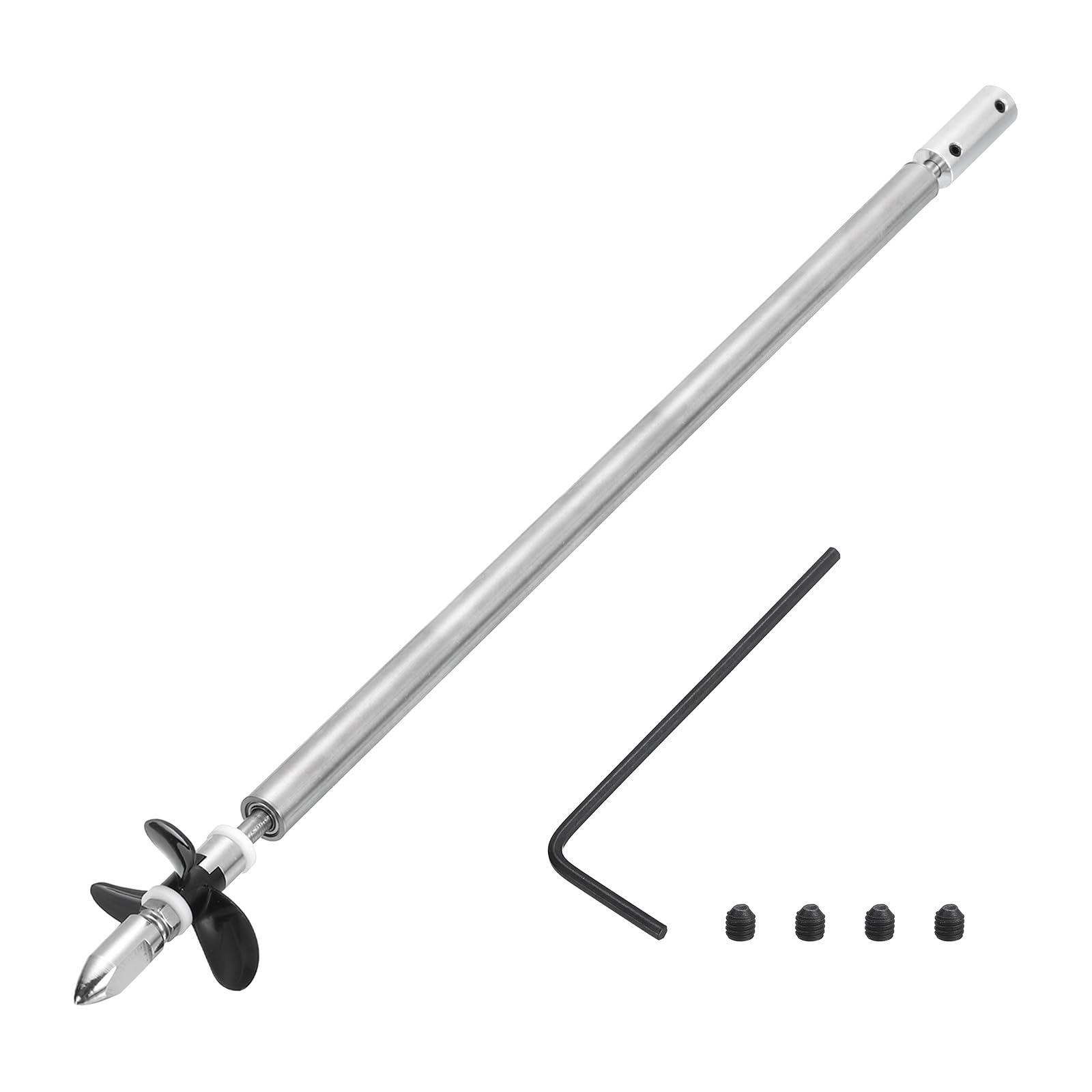 sourcing map Drive Shaft W Propeller and Coupling Joint for RC Boat Coupler Assemble Kit, L300mm Shaft, L25mm Sleeve, D36mm Three Propeller, Fit for 3.17 mm Motor Shaft — image 1