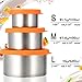 Janolia Stainless Steel Food Containers, Set of 3 Lunch Boxes, Reusable, Leak Proof, Stackable, To Go Containers for Kids with Silicone Lids, Good for Food, Snacks, Salad Dressing