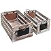 MyGift® Distressed White Wash Wood Rustic Nesting Boxes/Storage Crates w/Chalkboard Labels (Set of 2)