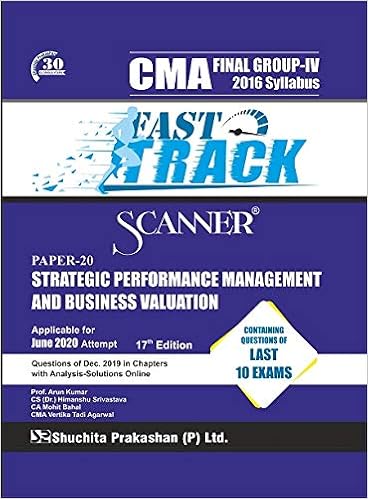 Scanner Cma Final Group Iv 2016 Syllabus Paper 20 Strategic Performance Management And Business Valuation Fast Track Edition Applicable For June 2020 Attempt Amazon In Ca Mohit Bahal Cma Vertika Tadi Cs