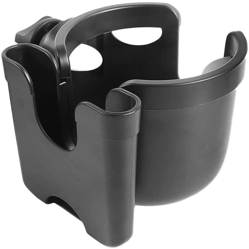 Parent Cup Holder for Stroller,Stroller Cup Holder, Bicycle Cup Holder, Universal Cup Holder Rack for Buggy Pushchair Wheelchair Bike and More (Black) (Black): Baby