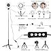 Dimmable Ring Light with Adjustable Height Light Stand，Selfie Stick and USB Plug,6