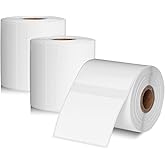 3 Rolls Thermal Label Print Stickers 1.57"x1.18" (40x30mm) Waterproof Self-Adhesive Labels for Printers - 240 Per Roll (White)