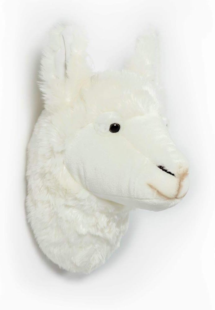 Wild & Soft lily the llama kids plush animal head wall decor