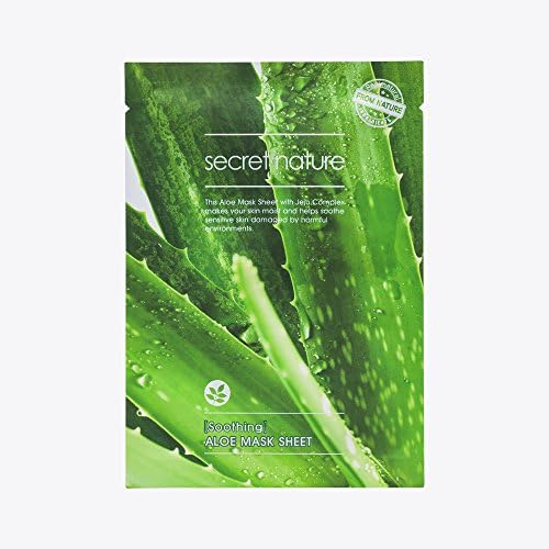 [Secret Nature] Anti-Aging Facial NATURAL COTTON ESSENCE Mask Sheet Jeju Complex (Aloe (Soothing)5ea)