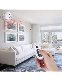 CPVAN Alarma con sensor de movimiento, control remoto inalámbrico por infrarrojos, sistema de alarma PIR con detector de movimiento, 125 db, funciona con pilas, ideal para interiores, para tiendas, oficinas, seguridad en el hogar