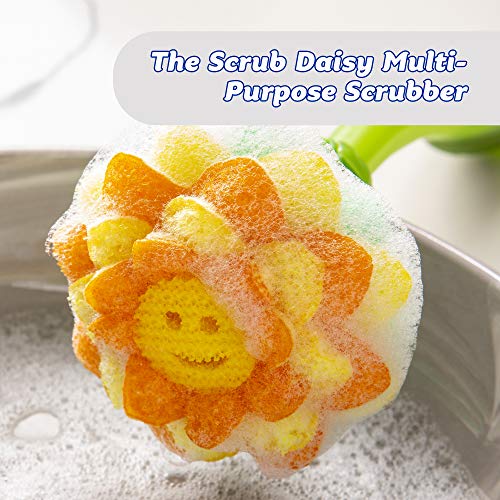 Scrub Daisy Dishwand Kit 3 Interchangeable NonToxic Sponge Heads