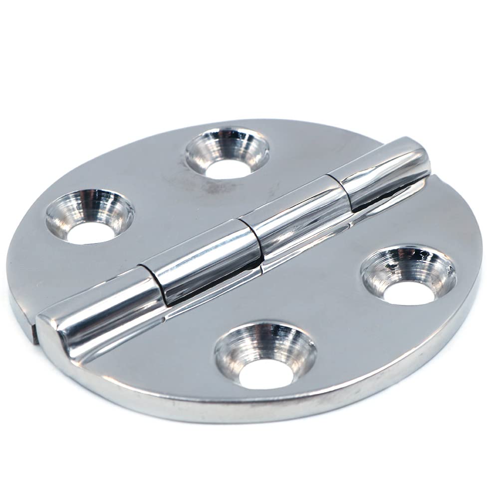 ZONADAH 316 Marine Stainless Steel Casting Hinge,65mmX63mm,3.8mm Thick, Door Hinge for Fishing Boat, Yacht, RV, Folding Table, Cabinet, Wardrobe