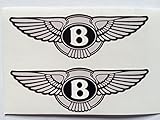2 Bentley Gray Wings Die Cut Decals