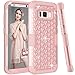 Galaxy S8 Plus Case, AOKER [New] Dimond Hybrid Heavy Duty Shockproof Hard Plastic +Soft Silicon Rubber Armor Defender Full-Body Protective Case Cover for Galaxy S8 Plus (Rosegold)