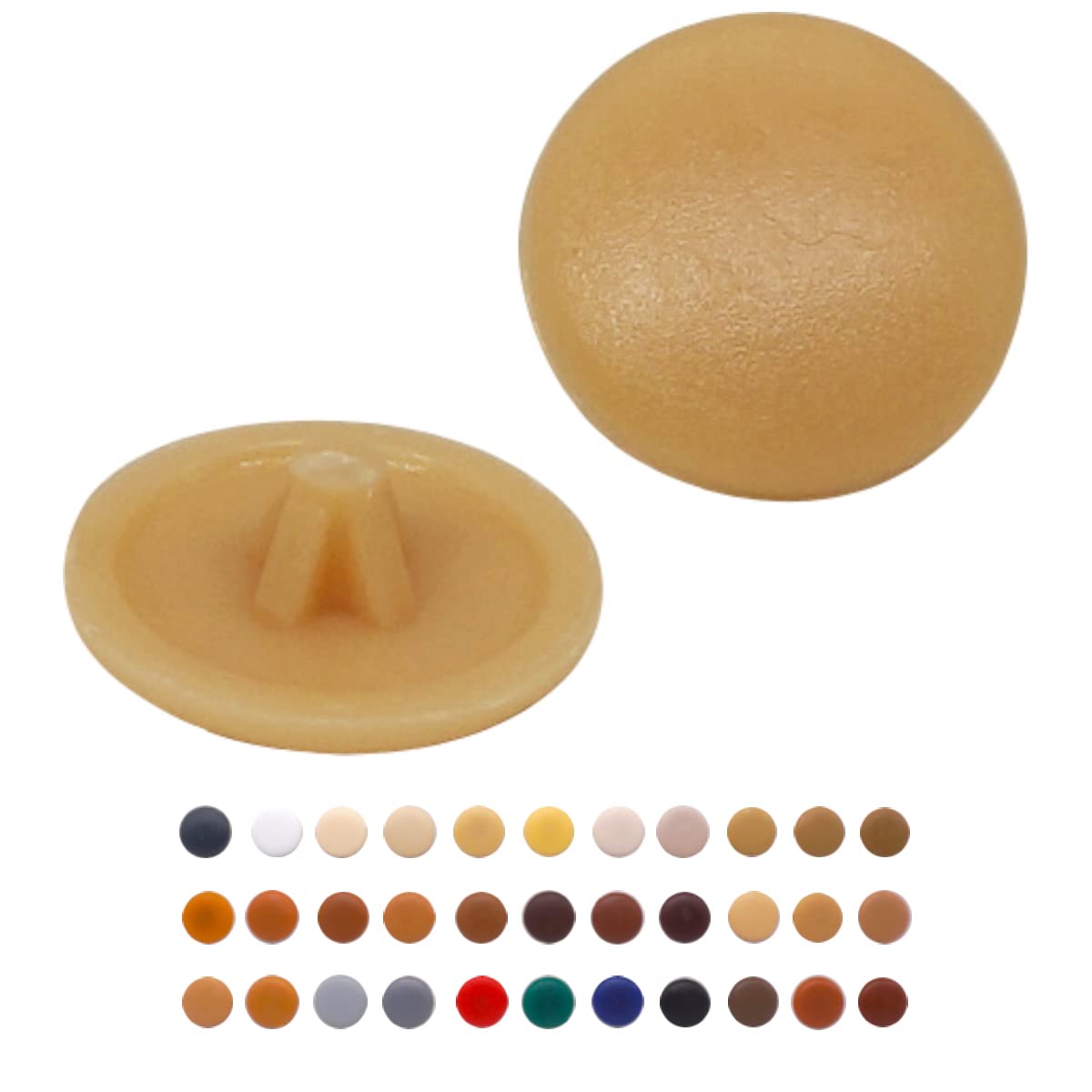 (Pack of 50 pcs) Pozi Screw Cover Caps 12 mm Diameter, Pozidriv Head Clip On Plastic Covers, Furniture Decorative Cap (50, Beige S4)