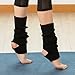 Toes Home Women Crochet Stirrup Leg Warmers Boot Cuffs Socks for Dance Yoga Black