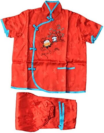 Harvey J Little Girls' Pajama Set with Pandas Size L (6) Red