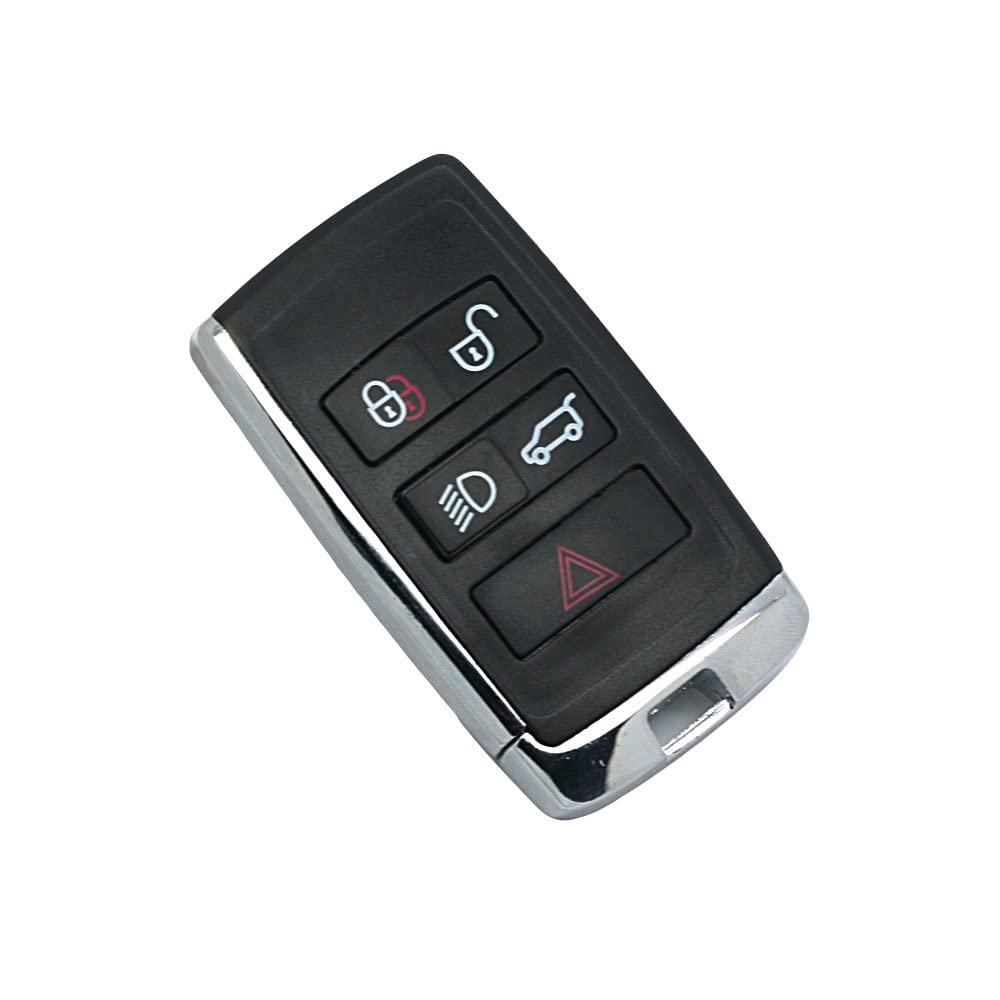 BROVACS Modified Key Shell Compatible with LAND ROVER Range Rover Evoque Sport Velar JAGUAR 5 Button Keyless Entry Smart Remote Key Case Fob SS702