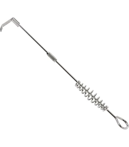 Râteau à Cendres Pour Barbecue, Cheminée, Poêle - En Acier Inoxydable 304, Manche Avec Crochet - Longueur ~45 Cm - 8