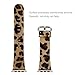 WFEAGL Compatible Apple Watch Band 38mm, Top Grain Leather Band for iWatch Series 3,Series 2,Series 1,Sport, Edition (Leopard Band+Silver Buckle)