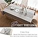 ColorBird Farmhouse Rectangle Tablecloth, Striped Cotton Linen Table Cloth 55 x 70 Inch Gray Thick Washable Oblong Dining Table Cover for Kitchen Tabletop Outdoor Picnic