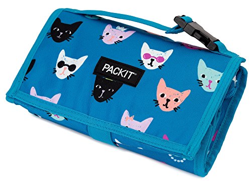 PackIt Freezable Lunch Bag with Zip Closure, Catty