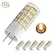 BQHY G8 Bi-Pin LED Bulb 4 Watt T4 LED G8 30W Equivalent, 120V Warm White 3000K Halogen Replacement Light Bulb, Ceramic G8 Bi-pin Base Xenon JCD Type LED G8 for Under Counter Kitchen (Pack of 5)
