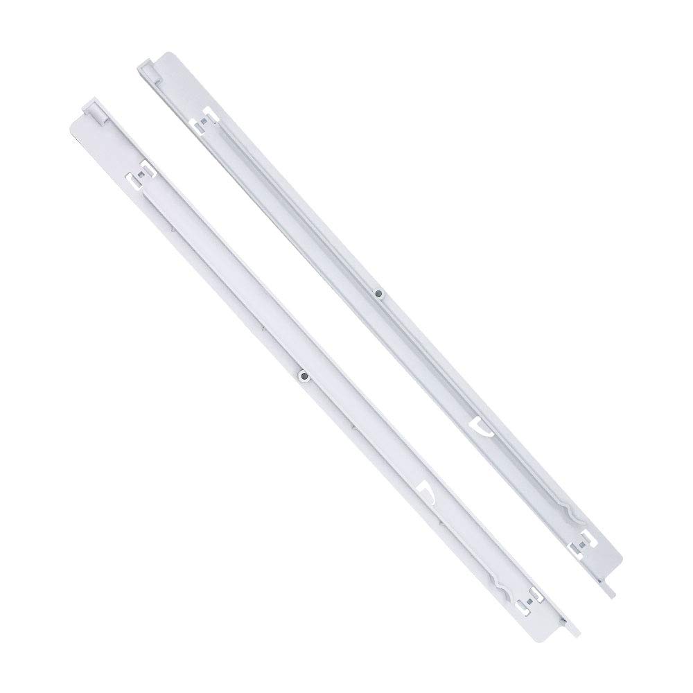 Photo 1 of AMI PARTS 240530601(Left) & 240530701(Right) Refrigerator Pan Hangers Replacement Fit for Ken-more, Frigi-daire Refrigerators-Drawer Slide Support Rail Replaces 240460401, 240460501