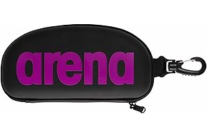 Arena Unisex Swim Goggle Case For Swimming Goggles, Protective Hardcover Carrying Case With Clip, Multiple Colors