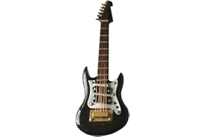 ALANO 9cm Black Mini bass Guitar Decoration Decorative Guitar Dollhouse Guitar（GE23B-9）
