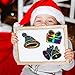 Mocoosy 48 Scratch Christmas Ornaments, Christmas Crafts Kits for Kids Rainbow Color Scratch Paper Cards Hanging Art Decorations DIY Educational Toys Holiday Christmas Xmas Party Favors Set