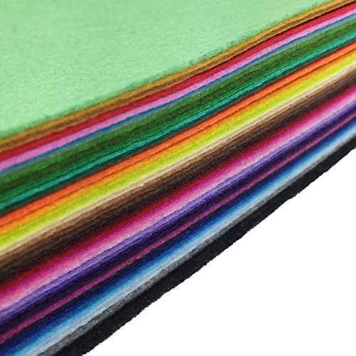 flic-flac 42pcs 8 x 12 inches (20cm30cm) 42 Colors for Choice A4 Felt Fabric Sheet Assorted Color Felt Pack DIY Craft Patchwork