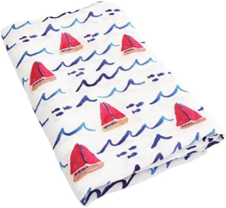 Liangpin Baby Toddler Blankets Summer Bedding Blankets Swaddling Muslin Cotton &amp; Bamboo Fiber Boats