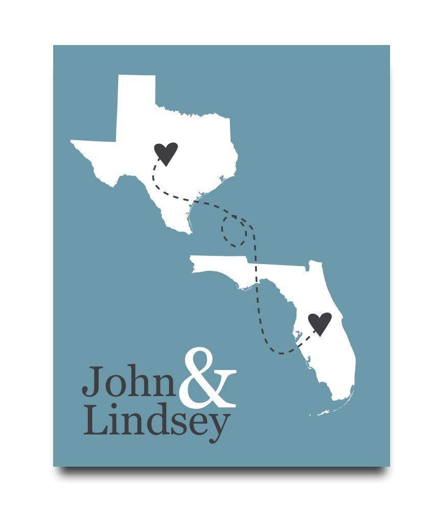 long distance map gift