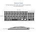 Bluetooth Keyboard, Vive Comb Rechargeable Portable BT Wireless Keyboard with Number Pad Full Size Design for Laptop Desktop PC Tablet, Windows iOS Android-Black and Silver