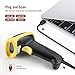 TaoTronics USB Barcode Scanner, Handheld Wired Bar Code 1D Laser Scanner, Fast and Precise Scan Support Windows/Mac/IOS/Android System for Inventory Management