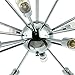 Light Society Sputnik 18-Light Chandelier Pendant, Chrome, Mid Century Modern Industrial Starburst-Style Lighting Fixture (LS-C115-CRM)