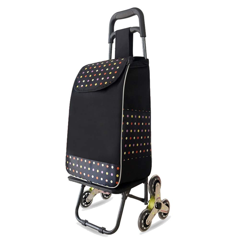 Napravi Rs Caddie Leger Pliable Chariot De Sac De Chariot A Mobilite De 6 Roues Grande Capacite 43l Resistant Max 40kg Couleur A Rangement Et Organisation Chariots De Courses