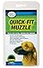 Four Paws Walk-About Quick-Fit Adjustable Dog Muzzle for XX-Small Dogs, Washable & Breathable, Black, 1 Count