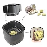 MYNER Upgraded Garlic Press, Anti-Rust, Healthy, Time-Saving, Best Kitchen Assistant, Cut Garlic / Ginger into Granules or Strips