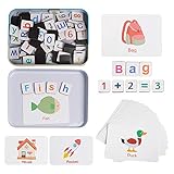 JCREN Magnetic Letters and Numbers Toys, Wooden