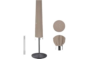 Garden Balsam Patio Umbrella Cover for 6ft to 9ft Patio Umbrellas, Waterproof and Durable Market Umbrella Cover with Zipper and Rod