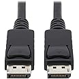 Tripp Lite DisplayPort Cable with Latches (M/M), DP to DP, 4K x 2K, 6-ft. (P580-006), Black, Monitor