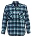 Gioberti Men's Flannel Shirt, Teal, Size Medium