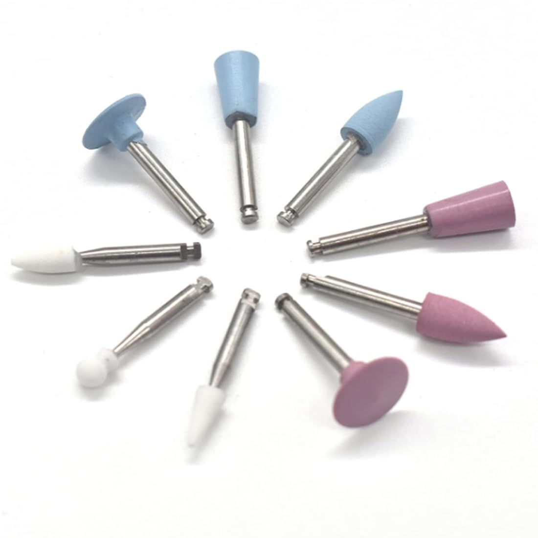 MIBICIRI Dental Composite Polishing Kit, RA 0309 Low-Speed Light-Cured Resin Polishing Set, Polishing Grinding Head for Ceramic Tooth Repair